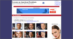 Desktop Screenshot of lessonsonamericanpresidents.com